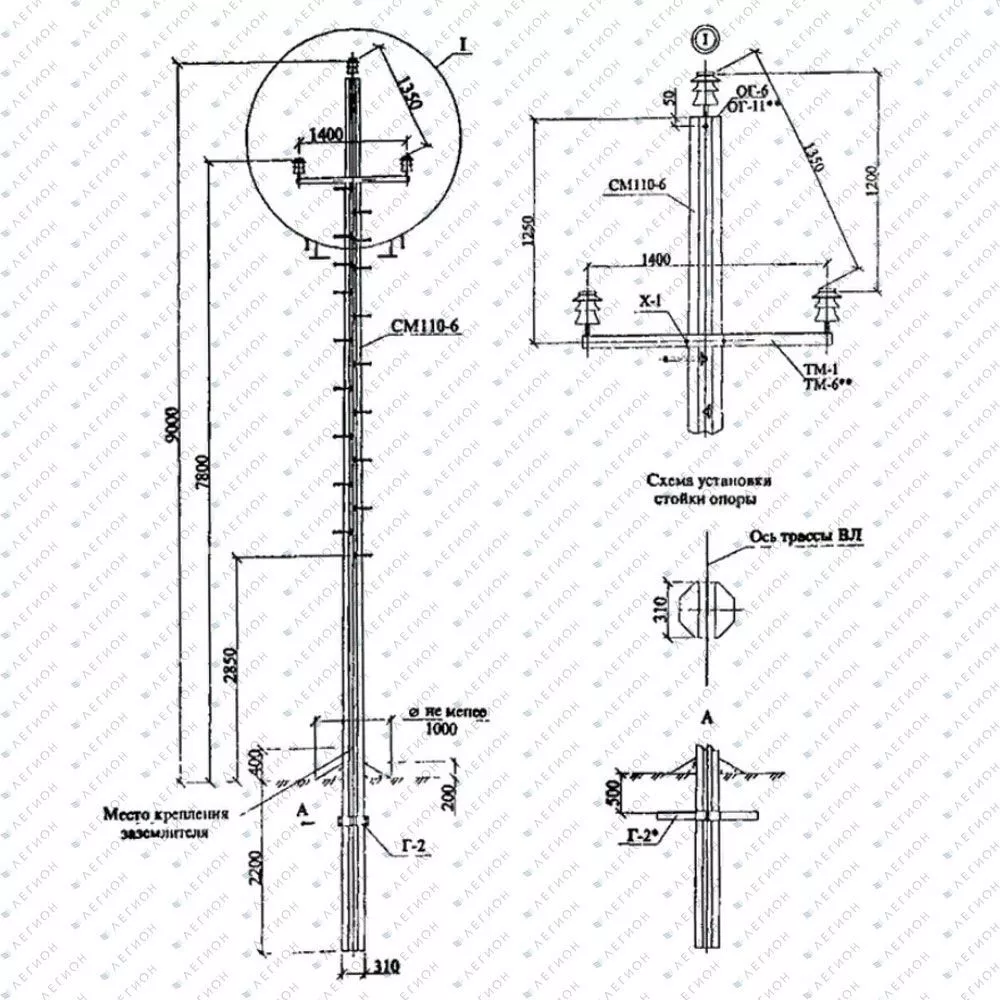 Многогранная опора ПМ10-1